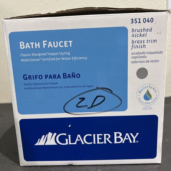 Glacier Bay Bathroom Faucet Brushed Nickel Brass Trim Finish Two Handles - Picture 14 of 16
